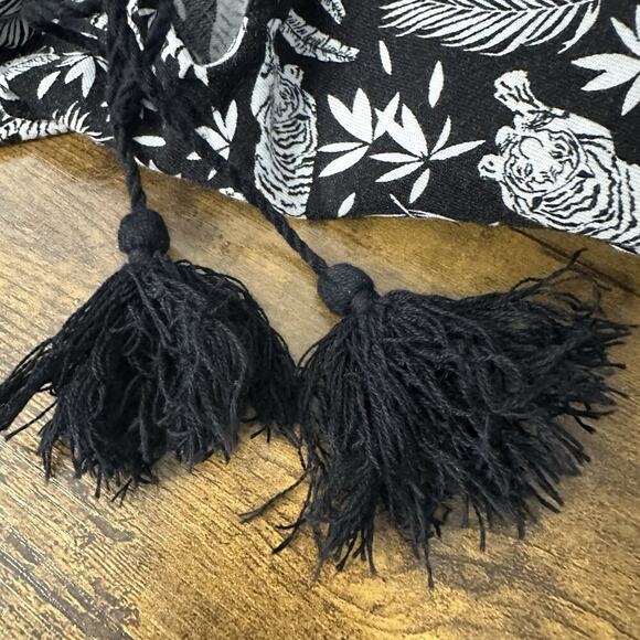 Old Navy Dress Womens XXL Black White Tigers Printed Lined Vacation Resort - Picture 9 of 14